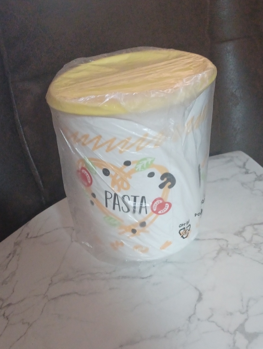 4/$60 New Tupperware Pasta Canister with Yellow Lid